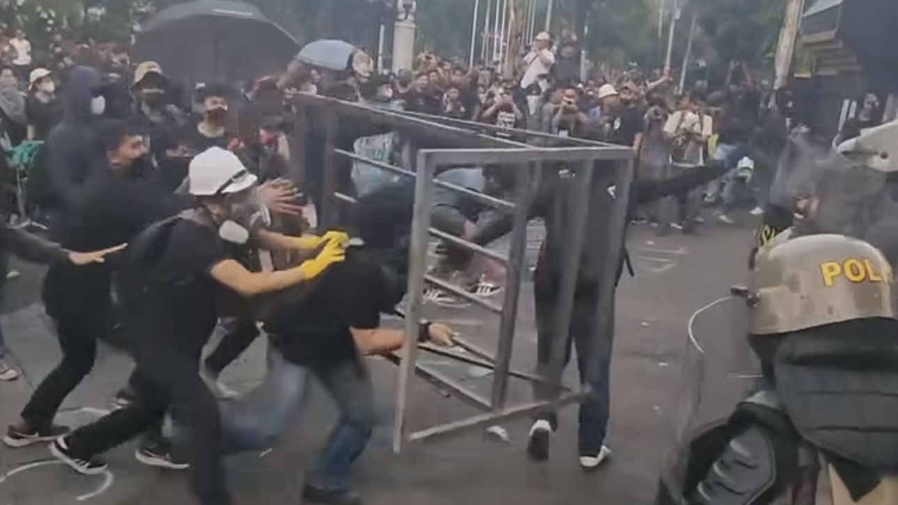 Demo Hari Buruh di Semarang. (Foto: Istimewa)