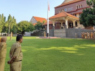 Para ASN Serda Rembang memgikuti apel pagi. (Foto: Setda Rembang/rembangsepekan.com)