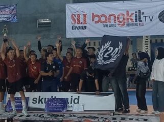Tim futsal SMKN 1 Sedan menyabet juara pertama dalam turnamen futsal NEBULA CUP 2025, Minggu (22/6/2025). (Foto: Doni Setiawan/rembangsepekan.com)