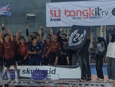 Tim futsal SMKN 1 Sedan menyabet juara pertama dalam turnamen futsal NEBULA CUP 2025, Minggu (22/6/2025). (Foto: Doni Setiawan/rembangsepekan.com)