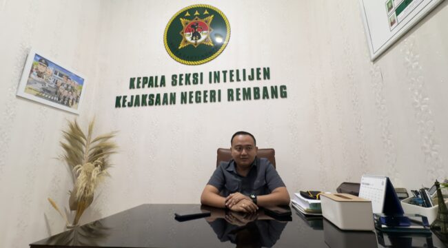 Kasi Intelijen Kejari Rembang Yusni Febriansyah Efendi. (Foto: rembangsepekan.com)
