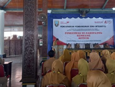 17 Puskesman di Rembang komitmen canangkan ZI, di Pendopo Kabupaten Rembang, Senin (11/8/2026). (Foto: Doni Setiawan/rembangsepekan.com)