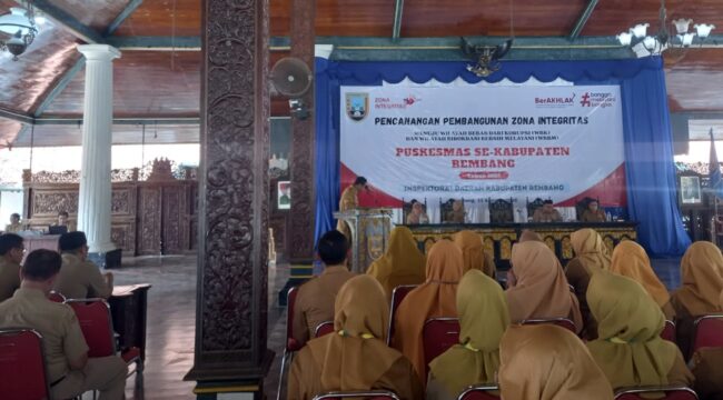 17 Puskesman di Rembang komitmen canangkan ZI, di Pendopo Kabupaten Rembang, Senin (11/8/2026). (Foto: Doni Setiawan/rembangsepekan.com)
