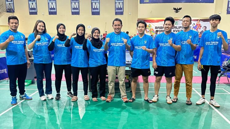Tim tenis meja putra Rembang berhasil meraih juara satu dalam ajang pra-Porprov Jawa Tengah, Minggu (24/8/25). (Foto: rembangsepekan.com)