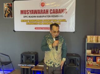 Abdul Munim resmi terpilih menjadi Ketua IKADIN Rembang, Sabtu (2/8/2025). (Foto: rembabgsepekan.com)