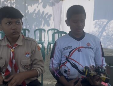 Murid SMPN 1 Lasem yang mengikuti ekstrakurikuler Makerspace. (Foto: rembangsepekan.com)