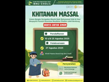Klinik Pratama Ibnu Cholil Rembang menggelar khitan masal. (Foto: Tangkap Layar)