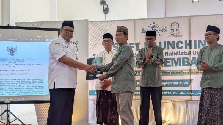 STAINU Rembang resmi soft launching pada Rabu (24/9/2025), di Gedung PCNU setempat. (Foto: rembangsepekan.com)