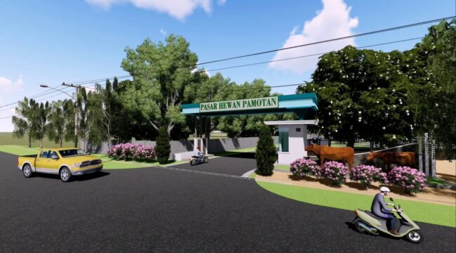 DED proyek pembangunan pasar hewan Pamotan. (Foto: tangkap layar.)
