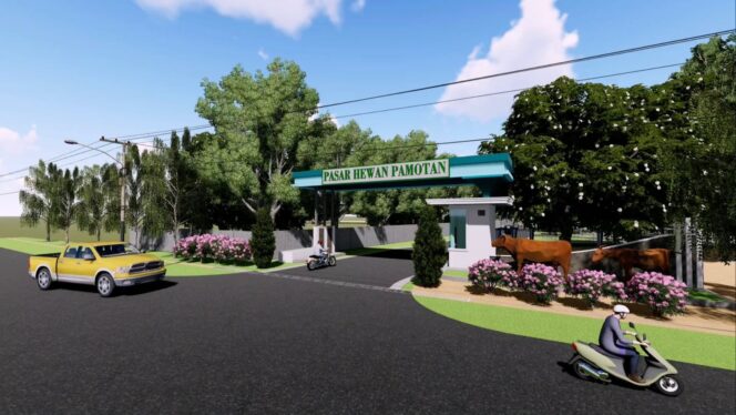 
					DED proyek pembangunan pasar hewan Pamotan. (Foto: tangkap layar.)