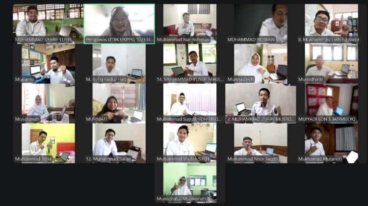 Tangkap layar zoom meeting Pelaksanaan Sertifikasi PPG Guru PAI. Foto: rembangsepekan.com.
