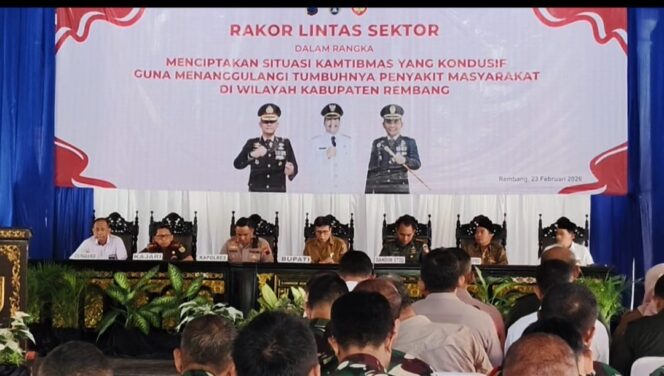 
					Rapat Koordinasi Lintas Sektor (Rakor Linsek) membahas penyakit masyatakat (Pekat) pada Bulan Ramadan, Senin (23/2/2026). Foto: rembangsepekan.com