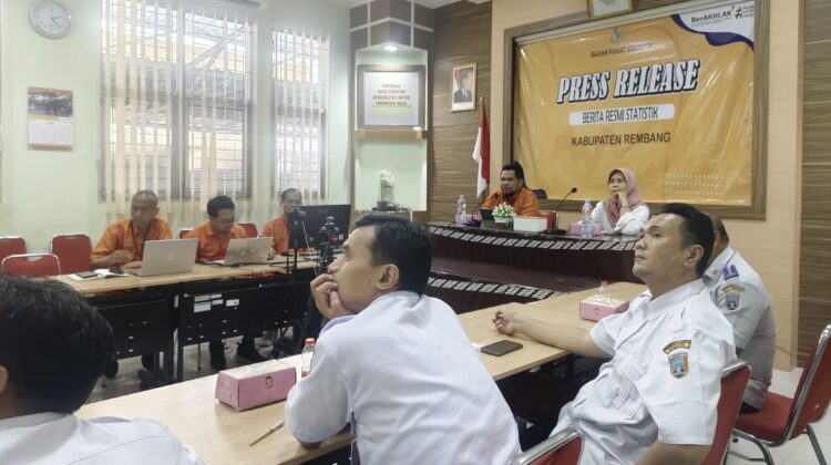 BPS Rembang merilis data inflasi Maret, Rabu (1/4/2026). Foto: rembangsepekan.com