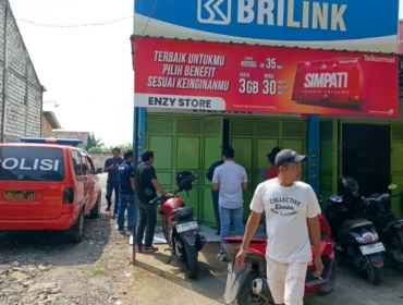 Kios BRI Link di Mojorembun, Kaliori, Rembang dibobol maling, Rabu (15/4/2026) dini hari. (Foto: rembangsepekan.com)