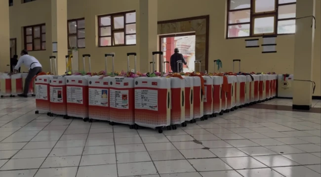 Koper milik calon jemaah haji Rembang mukai dikumpulkan di Balai Kartini Rembang hari ini (4/5/2026). Foto: rembangsepekan.com