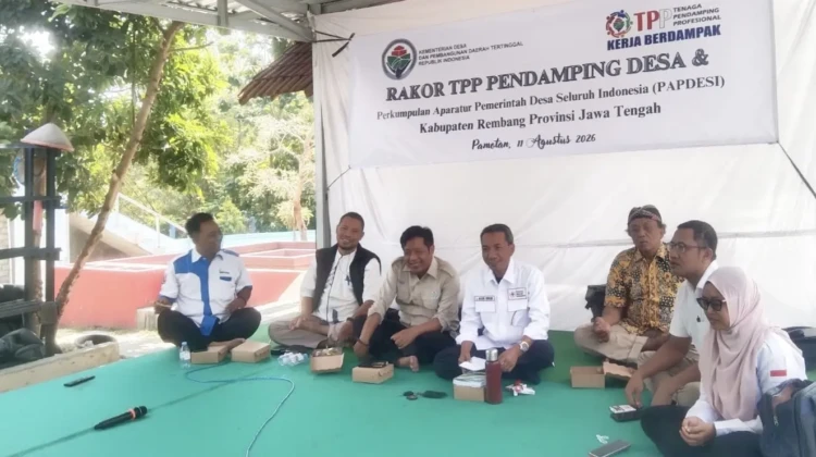 Rakor TAPM bersama Papdesi di Pamotan, Rembang, Selasa (11/8/2026). Foto: rembangsepekan.com