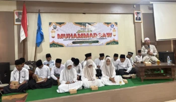 Dindikpora Rembang gelar peringatan Maulid Nabi Muhammad SAW, Jumat (28/8/2026) di aula kantor setempat. (Foto: rembangsepekan.com)