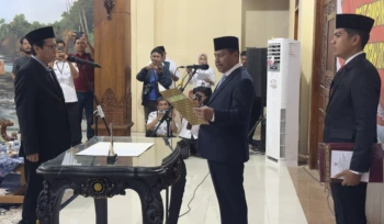 Pelantikan Kepala Pelaksana BPBD Rembang Fahrudin di Pendopo Rumah Dinas Bupati Rembang, Rabu (23/9/2026). Foto: rembangsepekan.com