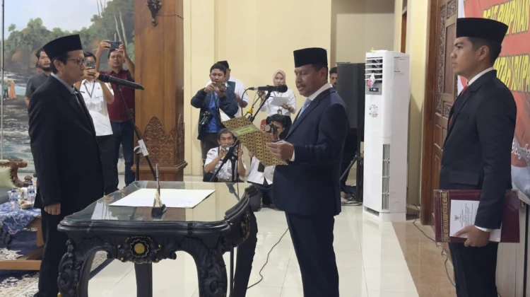 Pelantikan Kepala Pelaksana BPBD Rembang Fahrudin di Pendopo Rumah Dinas Bupati Rembang, Rabu (23/9/2026). Foto: rembangsepekan.com