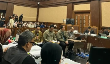 Sidang kasus kuota haji tambahan di Pengadilan Tipikor pada Pengadilan Negeri Jakarta Pusat, Selasa (27/10/2026). (Foto: rembangsepekan.com)